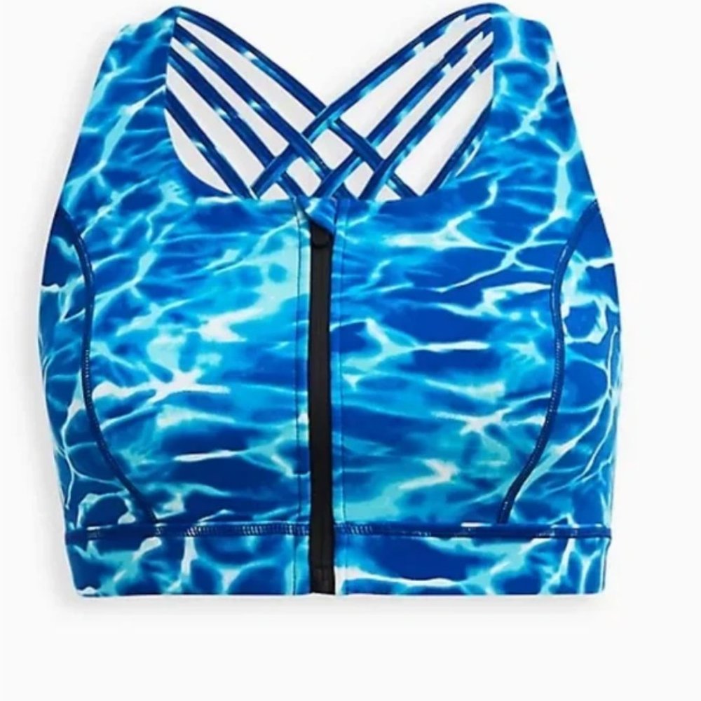 Torrid LOW-IMPACT WIRELESS ZIP-FRONT ACTIVE SPORTS BRA - Picture 3 of 4